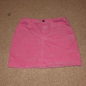 Pink mini skirt